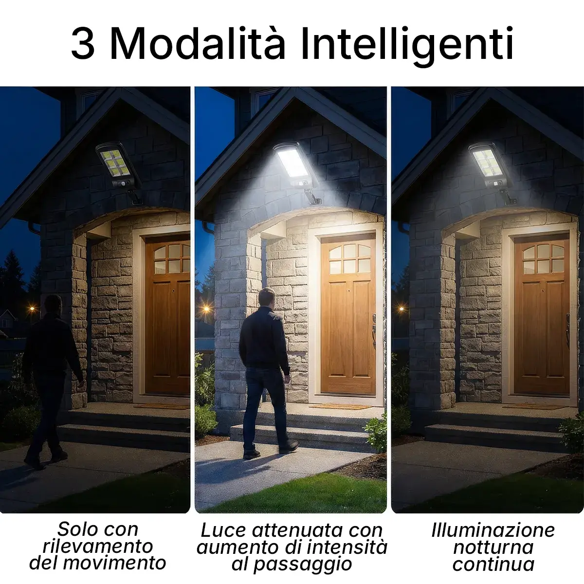 3 modalità di illuminazione